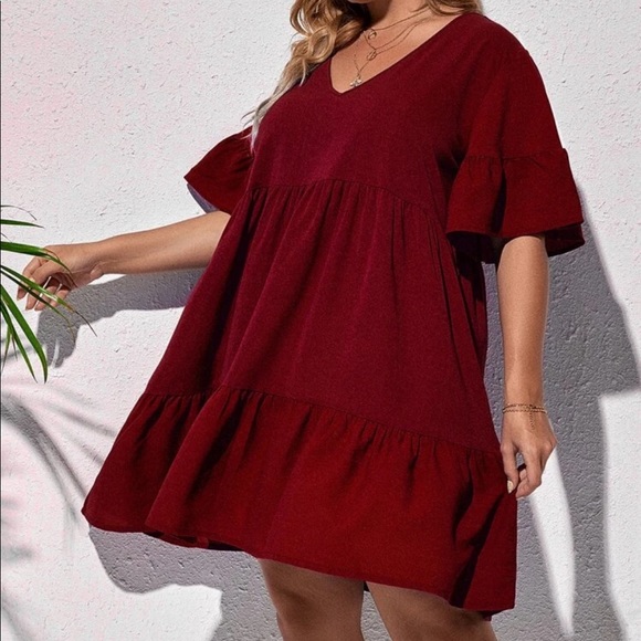 Boho ruffle hem smock dress - Picture 12 of 16